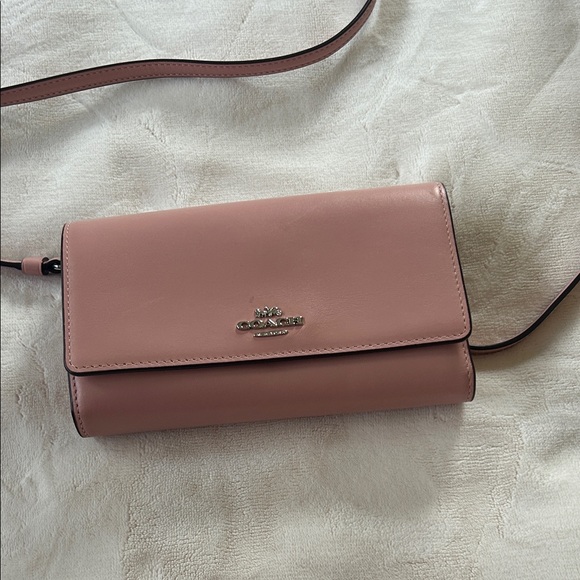 Coach Handbags - Coach Blush Pink Crossbody/ Clutch